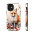 Christmas Fox in a Wreath of Red Berries - Impact Resistant Phone Case iPhone 12 Mini Matte